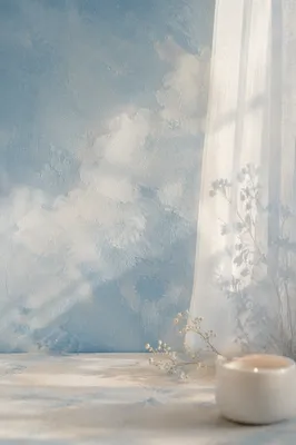 Soft Blue Morning Reflection Background