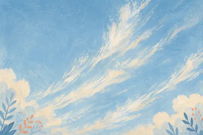 Calming Light Blue Sky with Cirrus Clouds