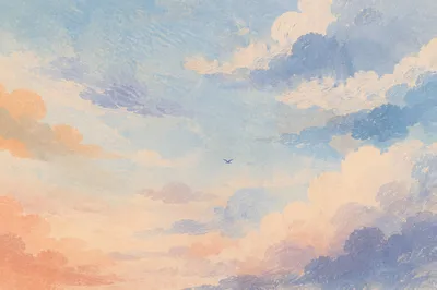 Soft Blue Serene Sky Background