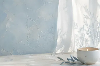 Soft Blue Window Light Reflection Background