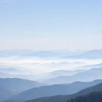 Calming Blue Mountain Mist Background
