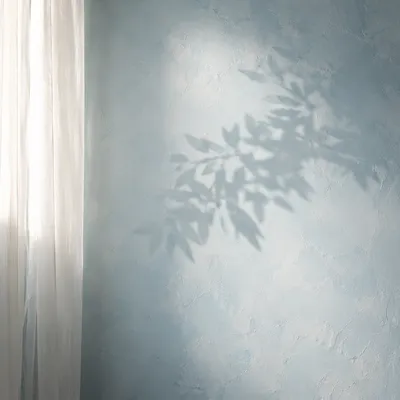 Soft Light Blue Limewash Wall Background