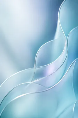 Soft Blue Frosted Glass Wave Background
