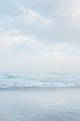 Calm Pale Blue Coastal Horizon