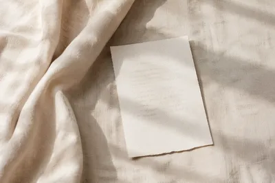 Cream Linen Verse Card Background