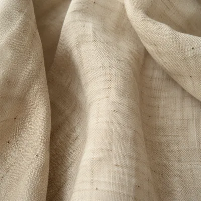 Neutral Cream Linen Fabric Texture Background