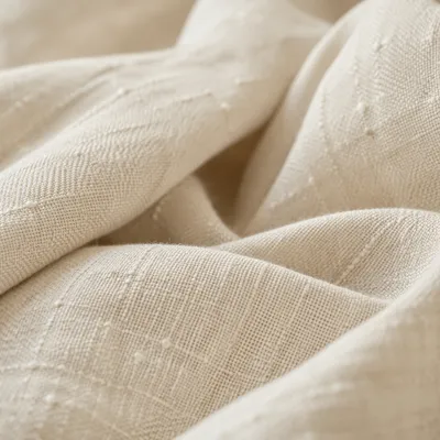Neutral Cream Linen Fabric Background
