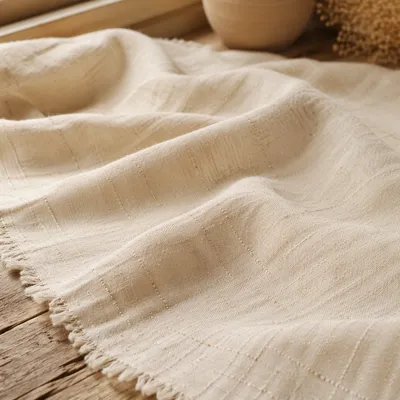 Neutral Cream Linen Texture Background