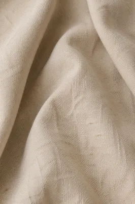 Neutral Cream Linen Fabric Texture Background