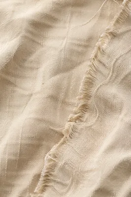 Neutral Cream Linen Fabric Texture Background