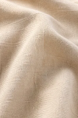 Neutral Cream Linen Fabric Texture Background