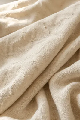 Neutral Cream Linen Fabric Texture Background