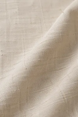 Neutral Cream Linen Fabric Background Texture