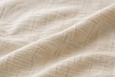 Neutral Cream Linen Fabric Background Texture