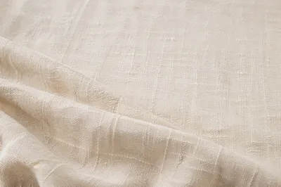 Neutral Cream Linen Fabric Background Texture