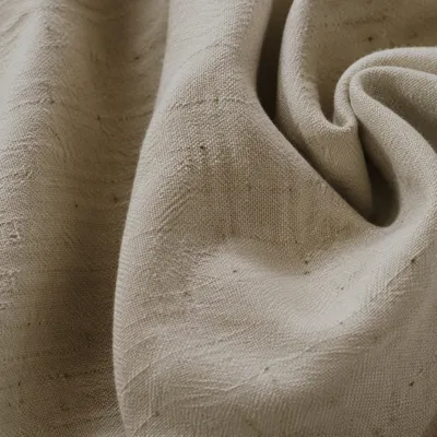 Neutral Cream Linen Fabric Texture Background