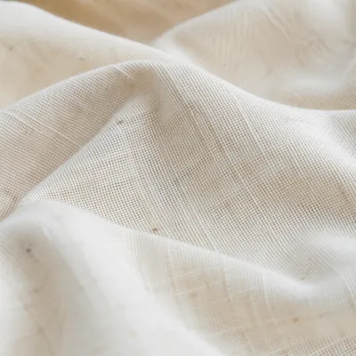 Neutral Cream Linen Fabric Background Texture