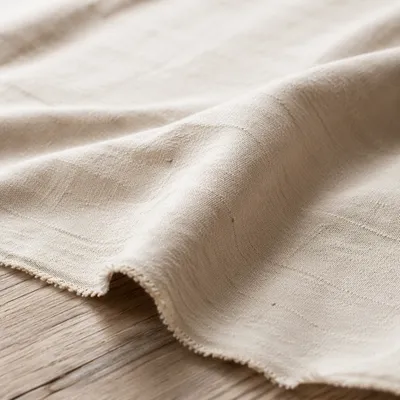 Neutral Cream Linen Fabric Background