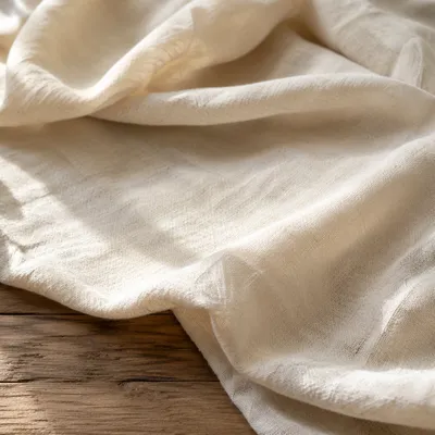 Cream Linen Texture with Morning Light