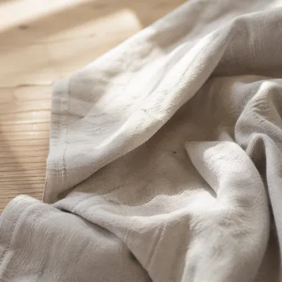 Neutral Cream Linen Fabric Background