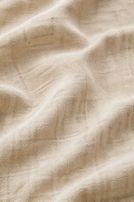 Neutral Cream Linen Fabric Texture Background