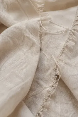Neutral Cream Linen Fabric Texture Background