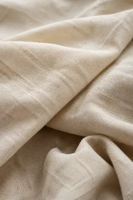Neutral Cream Linen Fabric Texture Background