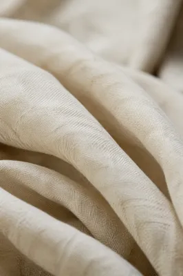 Neutral Cream Linen Fabric Texture Background