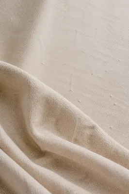Neutral Cream Linen Fabric Background Texture