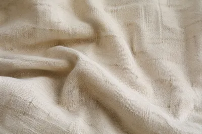 Neutral Cream Linen Fabric Texture Background