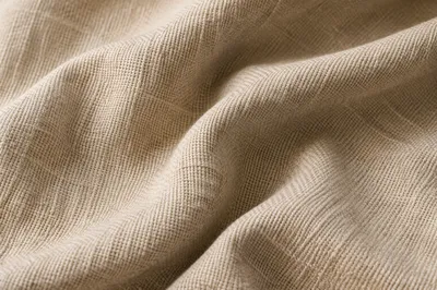 Neutral Cream Linen Fabric Texture Background