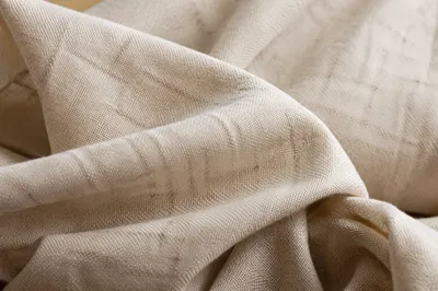 Neutral Cream Linen Fabric Background