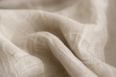 Neutral Cream Linen Fabric Background