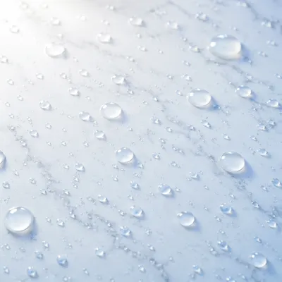 Clean White Marble with Fresh Water Droplets