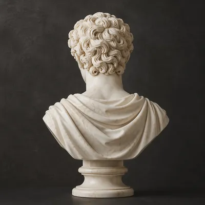 Classical White Marble Bust Background