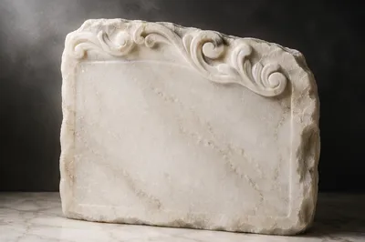 Clean White Marble Texture with Cream Veining