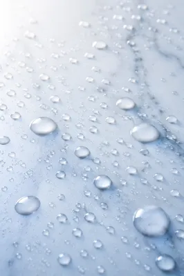 Clean White Marble with Fresh Water Droplets