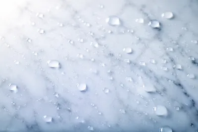 Clean White Marble Water Droplet Background