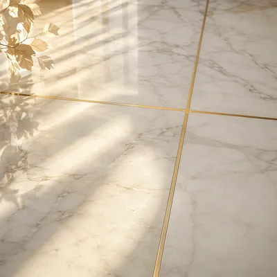 White Marble Background with Gold Cross Accent