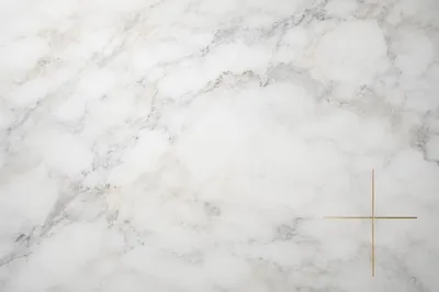 White Marble Background with Gold Cross Accent