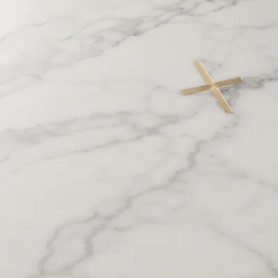 Elegant White Marble Background with Gold Cross