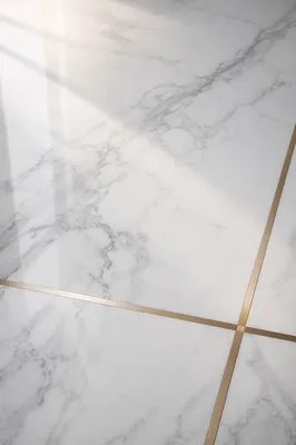 White Marble Background with Gold Cross Accent