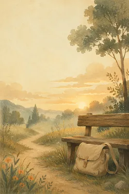 Peaceful Meadow Path at Dawn Rest
