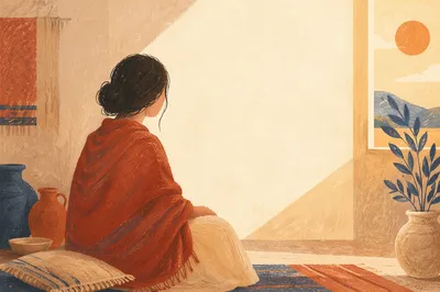 Weary Soul Resting in Warm Light