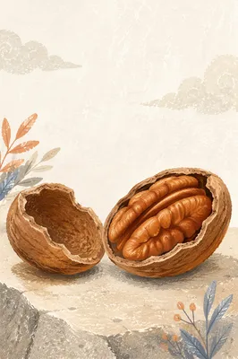 Contemplative Cracked Pecan Neutral Background