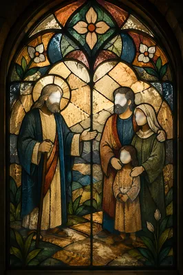 Stained Glass Micah 6 8 Background