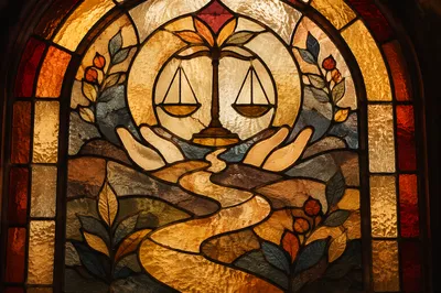 Micah 6 8 Stained Glass Background