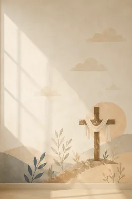 Minimalist White Cross on Clean Wall