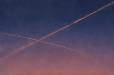 Minimalist Twilight Cross in Dusky Sky