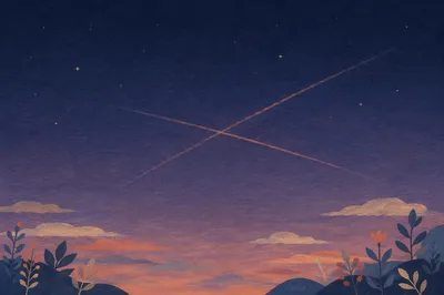 Minimal Twilight Sky Cross Background